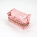 Waterproof Pink Clear Beauty Make up Bag Custom PVC Organizer Women Zipper Makeup Cosmetic Bag